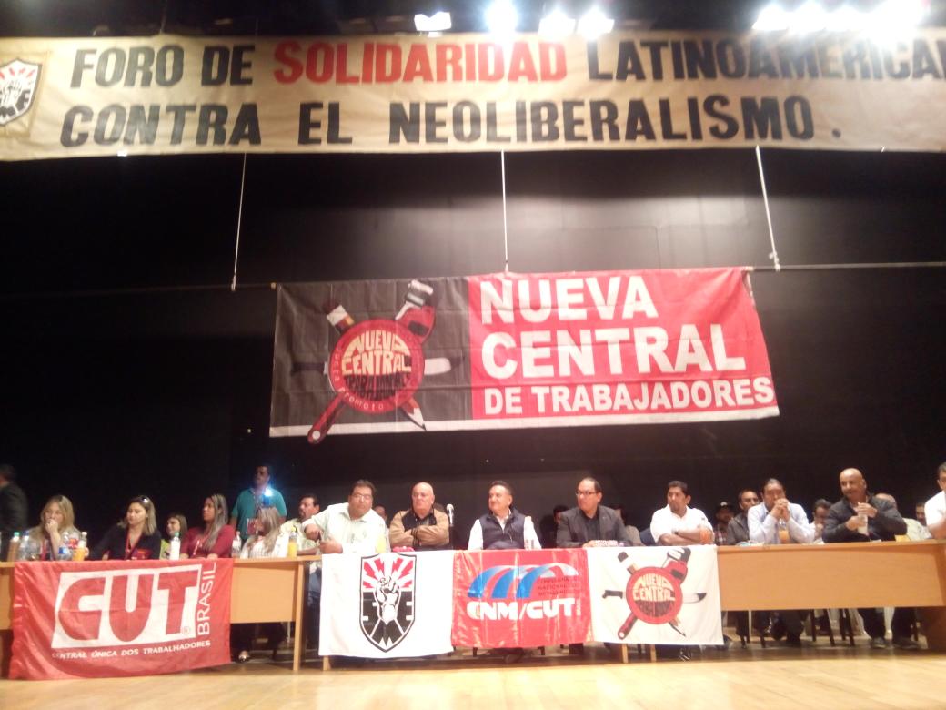 SME manda mensaje en el Foro de Solidaridad Latinoamericana contra el Neoliberalismo