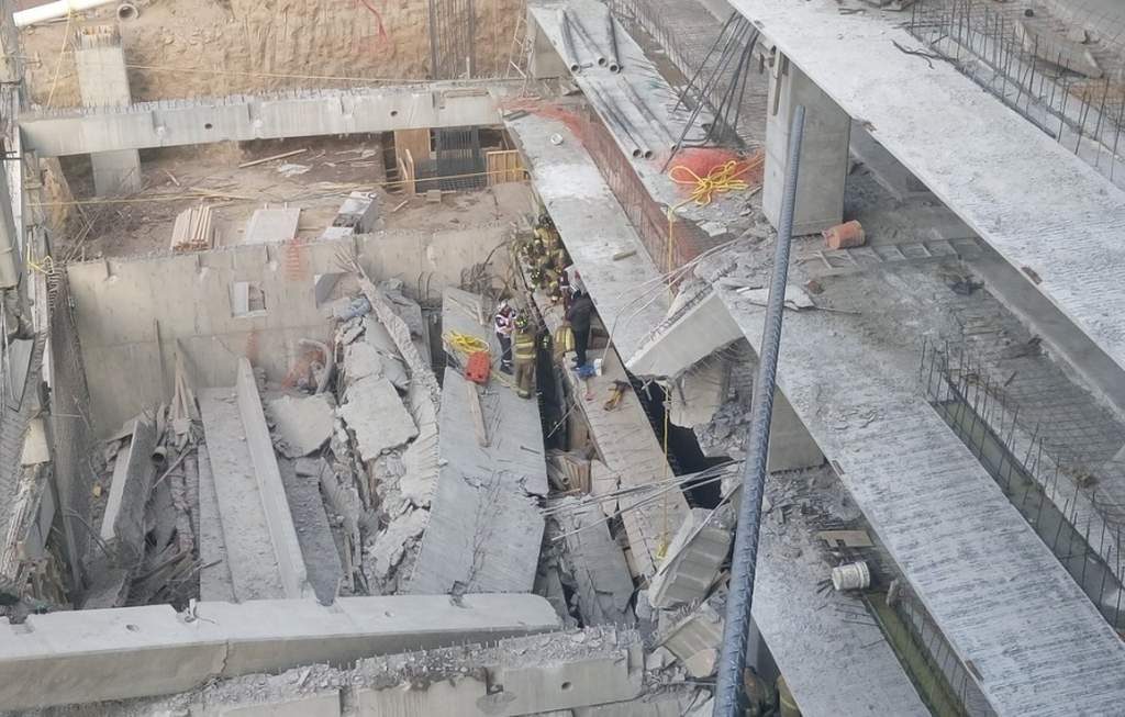 Derrumbe de obra en construcción