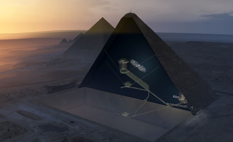 cámara oculta en la Gran Pirámide de Keops