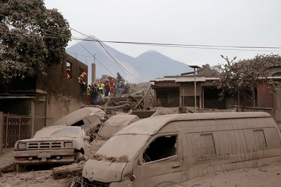 muertos por erupción en Guatemala