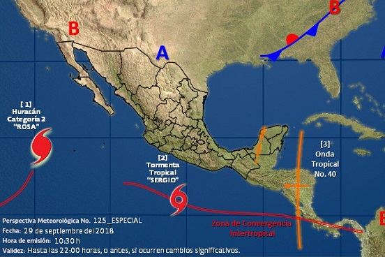 Se forma tormenta tropical Sergio