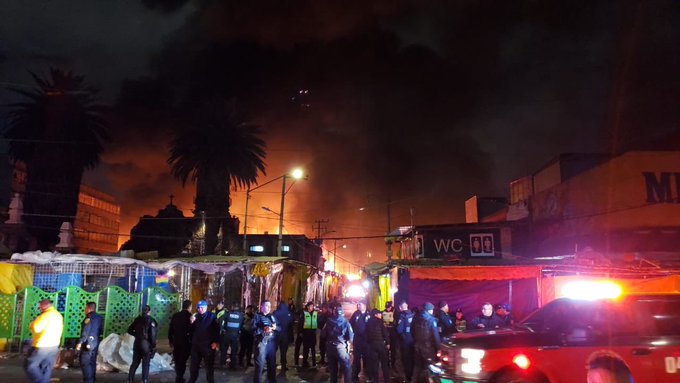 Se incendia el mercado de La Merced