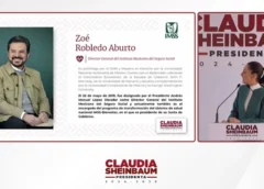 Claudia Sheinbaum ratifica a Zoé Robledo en el IMSS
