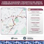Implementará la SSC cierres viales por la realización del Desfile Conmemorativo de la Batalla del 5 de Mayo
