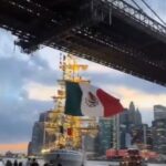 Reabiertos carriles de Puente Brooklyn tras choque de buque mexicano